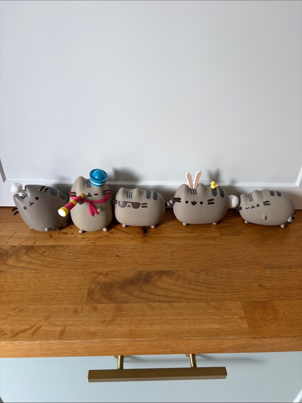 Pusheen Gray Cat Figurine Collection with Colorful Accessories